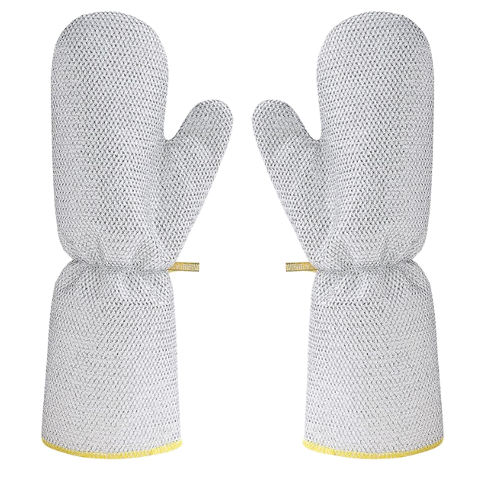 Oven Mitts - BBQ Gloves - Heat Resistant Oven Gloves - Barbecue Accessories - Pot Holders - Kitchen Gloves - Grill Gloves - Cooking Gloves - Baking Utensils - Kitchen Utensils - Non-Slip - Heat Resistant Gloves - Gray - 2 Pieces