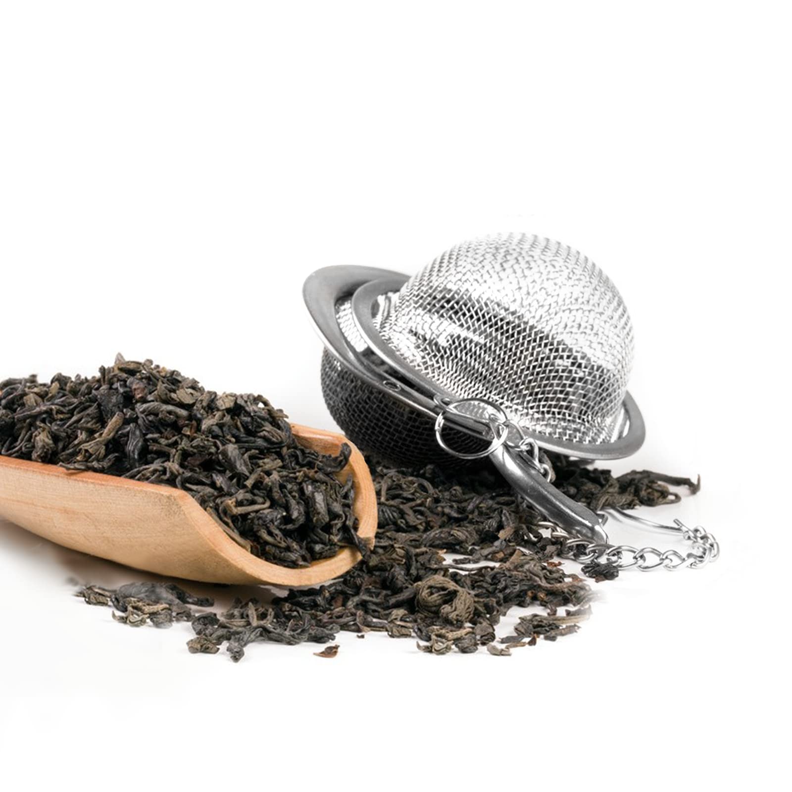 Stainless Steel Tea Egg - Loose Tea Filter - Tea Strainer - Tea Ball - Herb Ball - Spice Filter - Tea Infuser - Reusable Tea Bag - Kitchen Accessories - Gift for Tea Lover - Dishwasher Safe - Teapot Filter - Silver - 2 Pieces