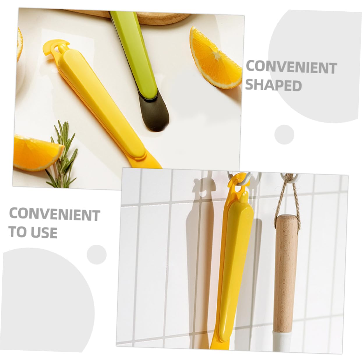 Orange Peeler - Citrus Peeler - Fruit Peeler - Kitchen Tool - Grapefruit Opener - Peel Remover - Plastic Peeling Knife - Kitchen Accessories - Citrus Fruit Tool - Handy Kitchen Utensils - Fruit Preparation - Mandarin Peeler - Yellow and Green - 2 Pieces