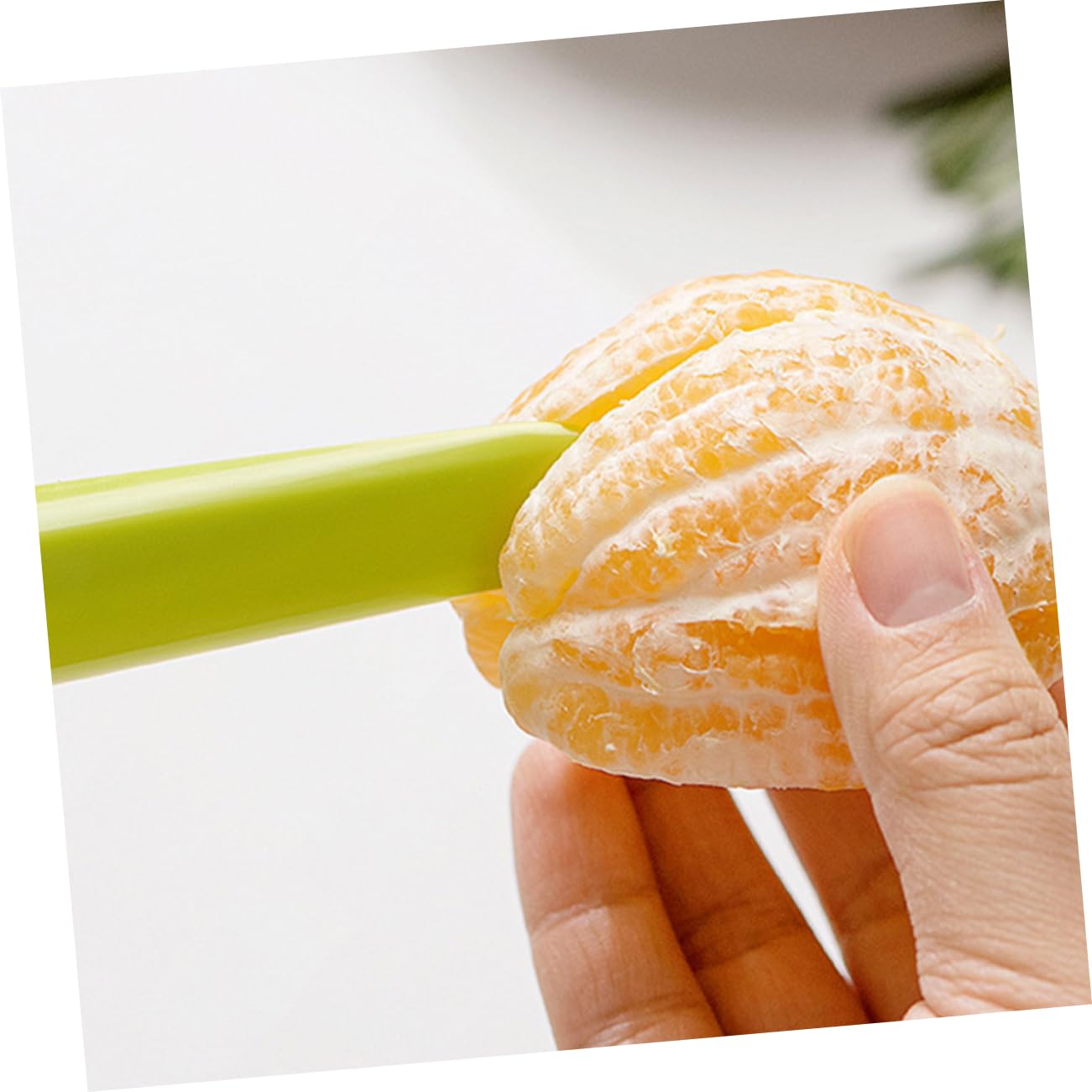 Orange Peeler - Citrus Peeler - Fruit Peeler - Kitchen Tool - Grapefruit Opener - Peel Remover - Plastic Peeling Knife - Kitchen Accessories - Citrus Fruit Tool - Handy Kitchen Utensils - Fruit Preparation - Mandarin Peeler - Yellow and Green - 2 Pieces