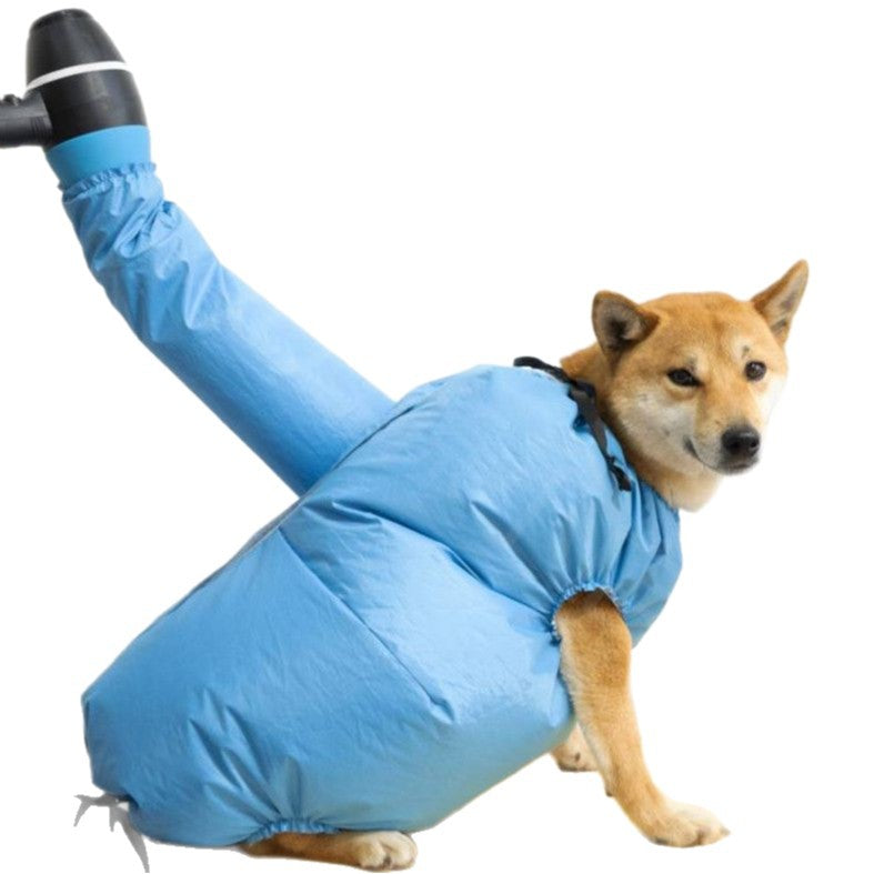Dog Hair Dryer - Dog Drying Bag - Dog Water Blower - Dog Bathrobe - Dog Hair Dryer - Coat Care - Dog Towel - Animal Supplies - Grooming Salon - Bellows - Dog Hair Dryer - Quick-Drying Size M - Blue - 1 Piece