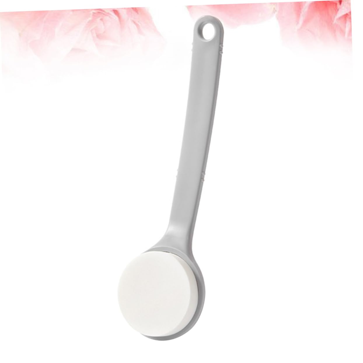 Back Brush with Long Handle - Bath Brush - Shower Brush - Back Scrubber - Bath Sponge on Handle - Back Scrubber - Bathroom Accessories - Shower Sponge - Sponge with Handle - Back Sponge - Bathroom Supplies - Scrubbing - Hangable - Gray - 2 Pieces