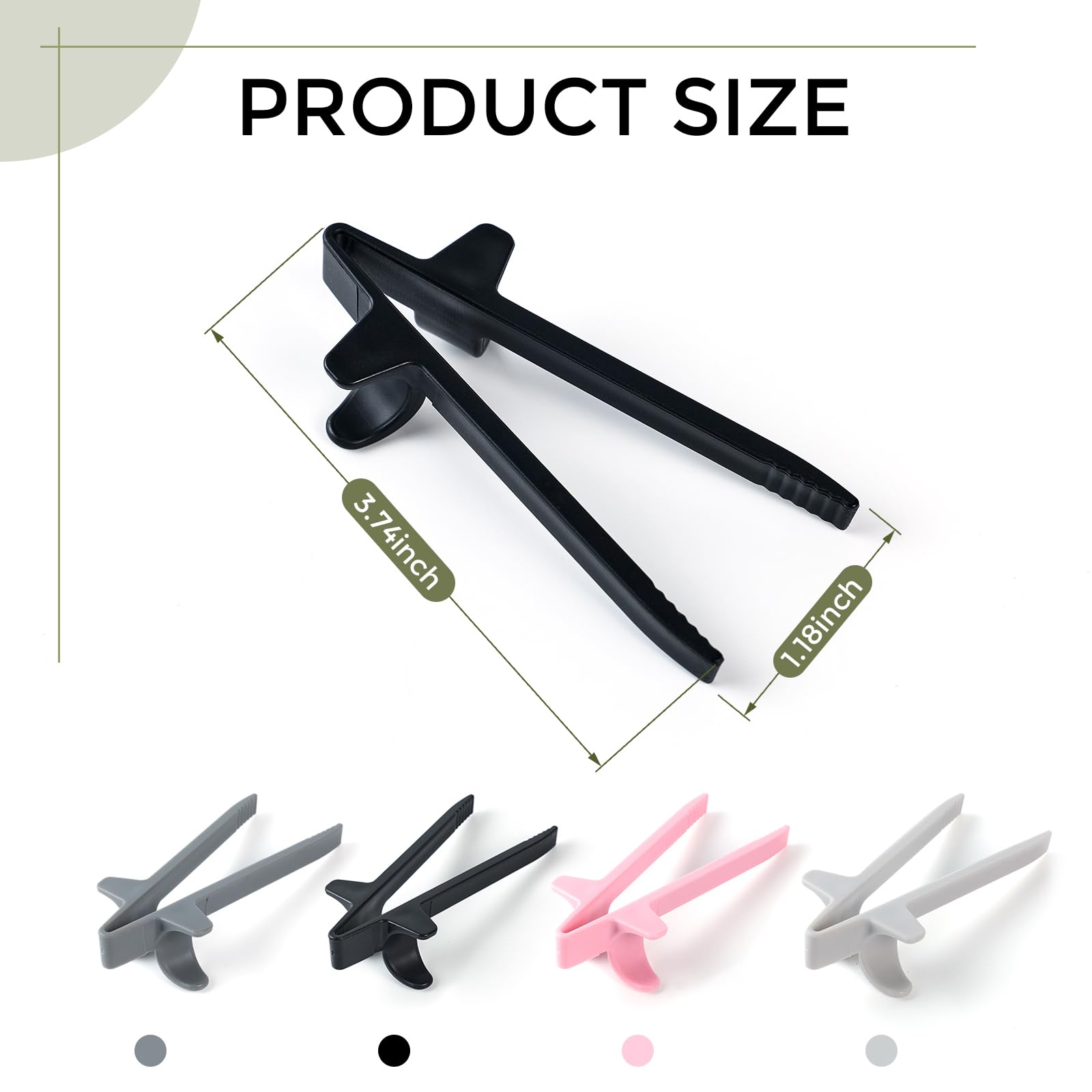 Finger Chopsticks - Gaming Accessories - Snack Sticks - Chip Tongs - Gadgets Men - Gift for Gamer - Computer Accessories - No More Greasy Fingers - Funny Gifts - Snack Tweezers - Reusable - Black White Gray and Pink - 4 Pieces