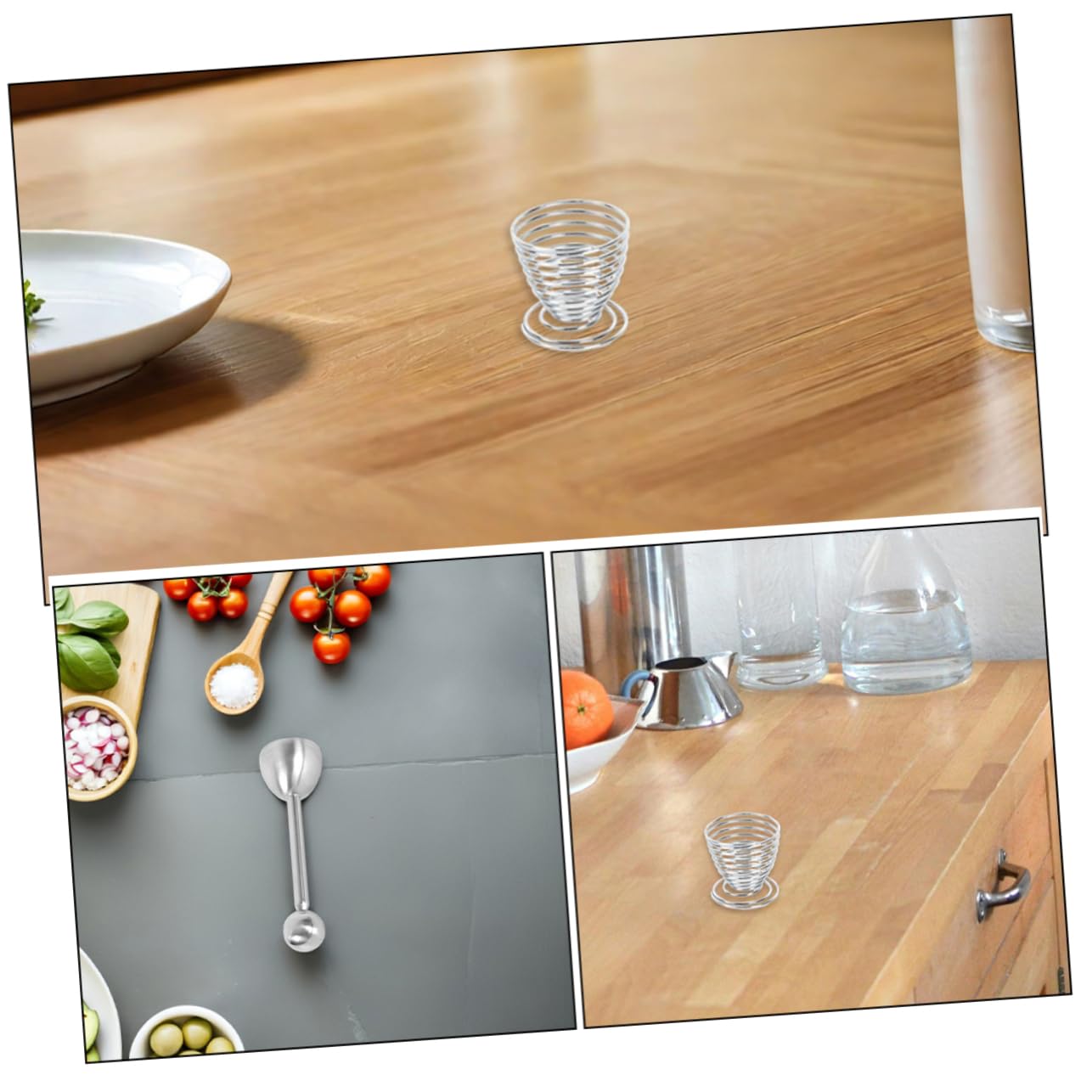 Egg Taper - Egg Cup - Egg Opener - Egg Shell Breaker - Egg Holder - Egg Cracker - Breakfast - Kitchen Utensils - Egg Beater - Kitchen Gadgets - Soft-Boiled Egg - Egg Cracker - Egg Slicer - Dishwasher Safe Stainless Steel - Silver - 2 Piece Set