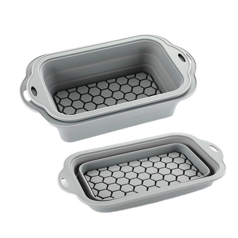 Baking - baking supplies - Airfryer baking - baking tray - Kitchen utensils - baking tin - cake tins - silicone baking tins - silicone baking mat - silicone mold - silicone kitchen utensils - Gray - rectangular baking tin - 1 piece