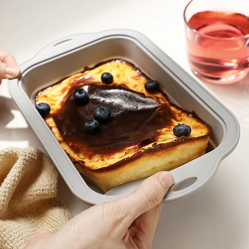 Baking - baking supplies - Airfryer baking - baking tray - Kitchen utensils - baking tin - cake tins - silicone baking tins - silicone baking mat - silicone mold - silicone kitchen utensils - Gray - rectangular baking tin - 1 piece