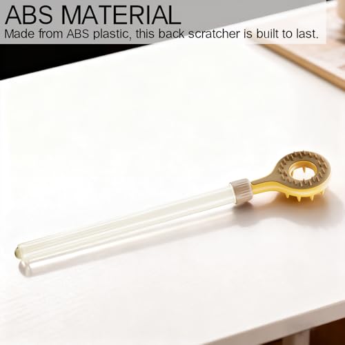 Massager - Back Massager - Telescopic Massager - Portable Massager - For Men, Women, Fathers, Mothers - Women's Gifts - Father's Gifts - Mother's Gift - Festive Gift - Christmas Gift - Yellow - 1 Piece