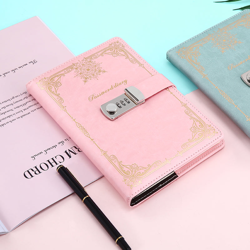 Diary - Journal - diary with lock - password book - Notebook - notebook A5 - diary for adults - books - Retro - Creative - Christmas gifts - Christmas gifts for adults - gift for women - gift for men - 1 piece