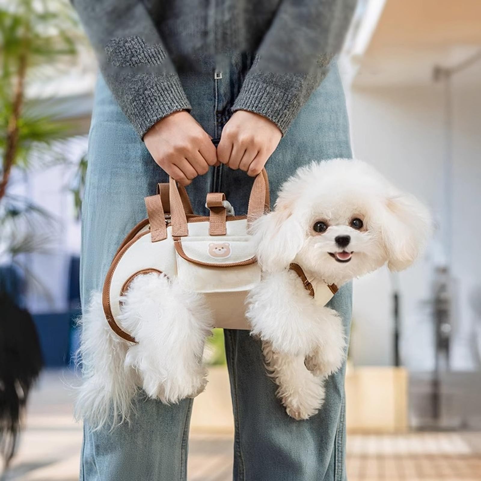 Dog Bag - Dog Carrier Bag - Dog Basket - Dog Cushion - Dog Coat - Dog Accessories - Cat Travel Basket - Dog Supplies - Puppy Bag - Dog Clothing - Cat Transport Box - Cat Basket - Travel Bag - White - 1 Piece