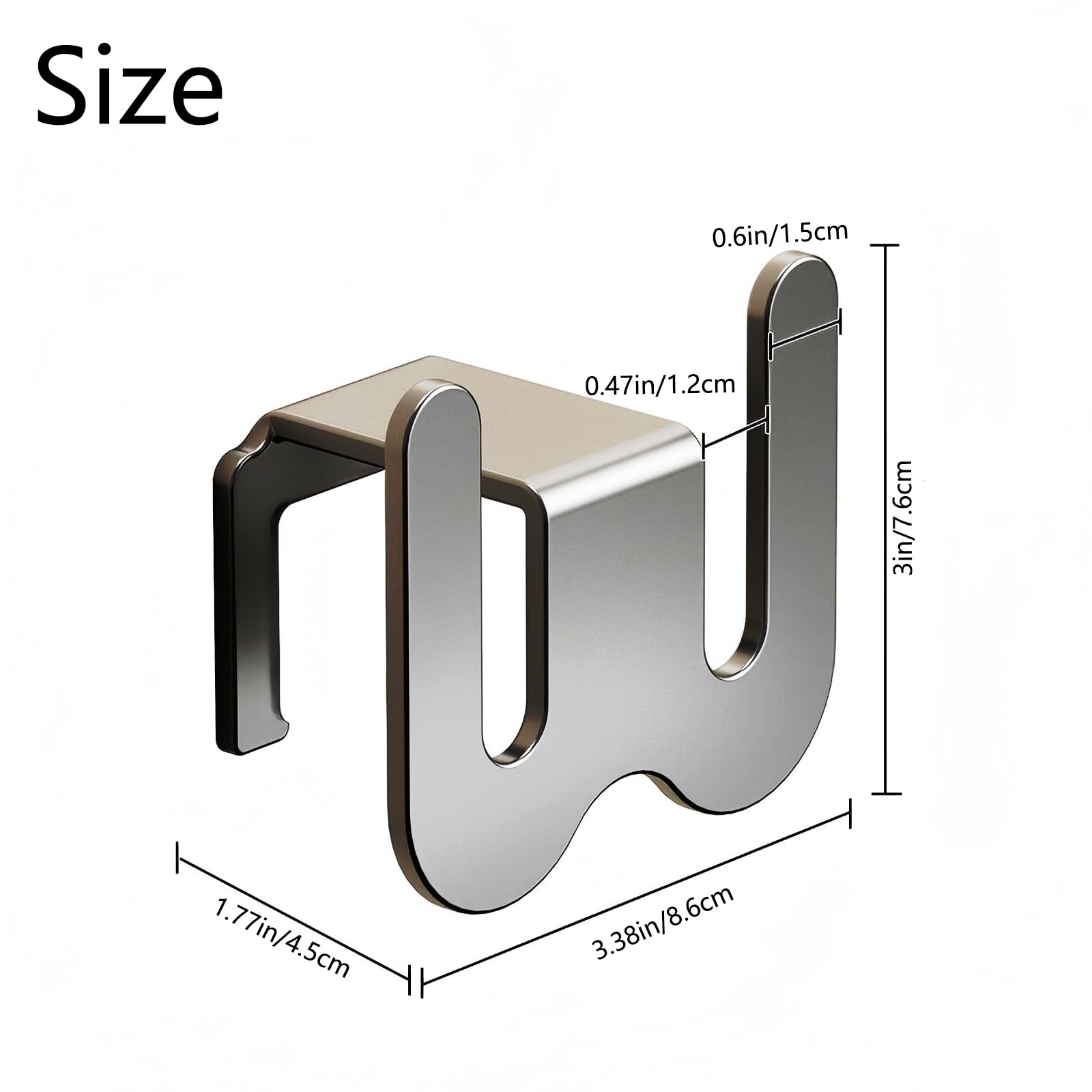 Shoe Rack - Slippers Holder - Bathroom Accessories - Shoe Storage - Wall Hook - Self-Adhesive - Shoe Hanging System - Bathroom Organizer - Hallway Accessories - No Drilling - Black - 2 pieces