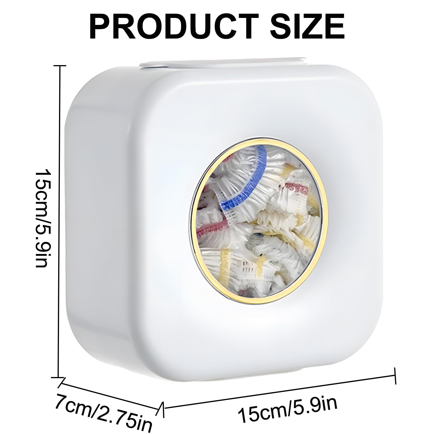 Cling film dispenser - Plastic bag holder - Kitchen organizer - Covers - Storage box - Foil holder - Wall mount - Cling film bags - Kitchen accessories - Dispenser - Storage container - Organizer - Storage - white - 1 piece