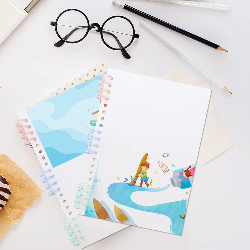 Binding Rings - Bookbinding Rings - Ring Binder - Loose-leaf Rings - Office Supplies - Scrapbooking - School Supplies - Notebook - Paper Organizer - Bookbinding - Craft Supplies - Paper Clip - 7 Colors - 7 Pieces