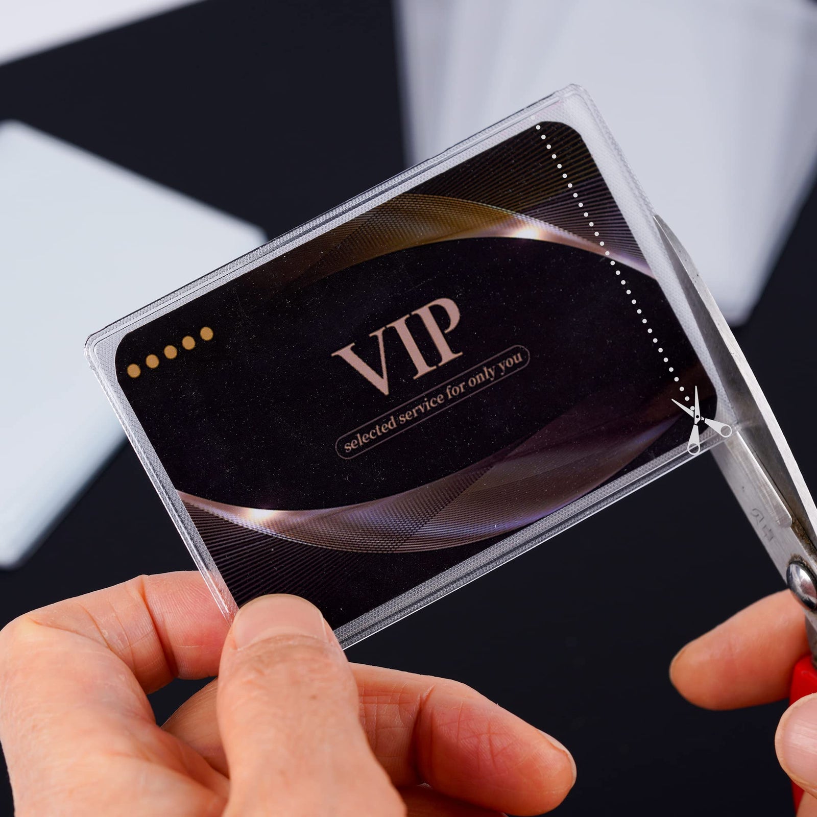 Transparent Card Holder - Bank Card Cover - ID Card Holder - Credit Card Holder - Public Transport Chip Card Cover - Protective Covers - Badge Holder - Waterproof - Plastic Card Cover - For Cards - 50x Horizontal & 50x Vertical - 100 pieces