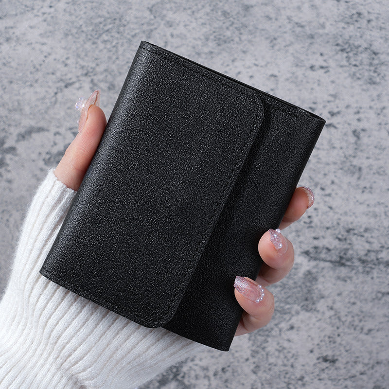 Women's Wallet - Small Women's Wallet - Card Holder - Mini Wallet - Flap Wallet - Faux Leather - Compact Size - Coin Compartment - Gift for Women - Stylish Design - Travel - Convenient Size - PU Leather - 6 Colors - Pack of 6