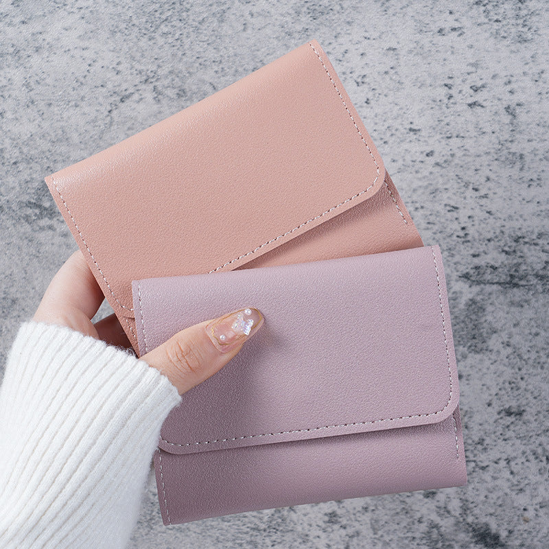 Women's Wallet - Small Women's Wallet - Card Holder - Mini Wallet - Flap Wallet - Faux Leather - Compact Size - Coin Compartment - Gift for Women - Stylish Design - Travel - Convenient Size - PU Leather - 6 Colors - Pack of 6