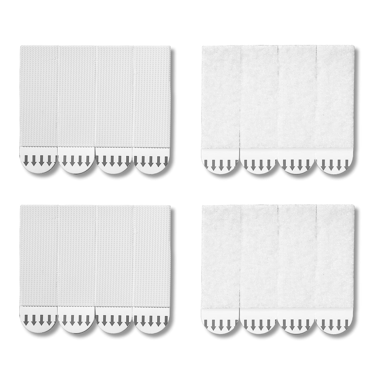 Picture Hanging Strips - No Drilling - Self-Adhesive Velcro - Hanging Picture Frames - Double-Sided Tape - Damage-Free Removal - Poster Strips - Hanging System - Wall Decoration - Strong Adhesive - White - 24 Pairs (48 Strips)