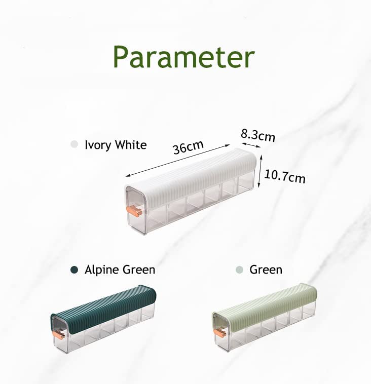 Underwear organizer - Sock organizer - Wardrobe organizer - Wall mounted - No drilling - Storage box with 6 compartments - Lingerie storage - Self-adhesive - Cable organizer - Transparent - Storage system - Space saving - White - 1 piece