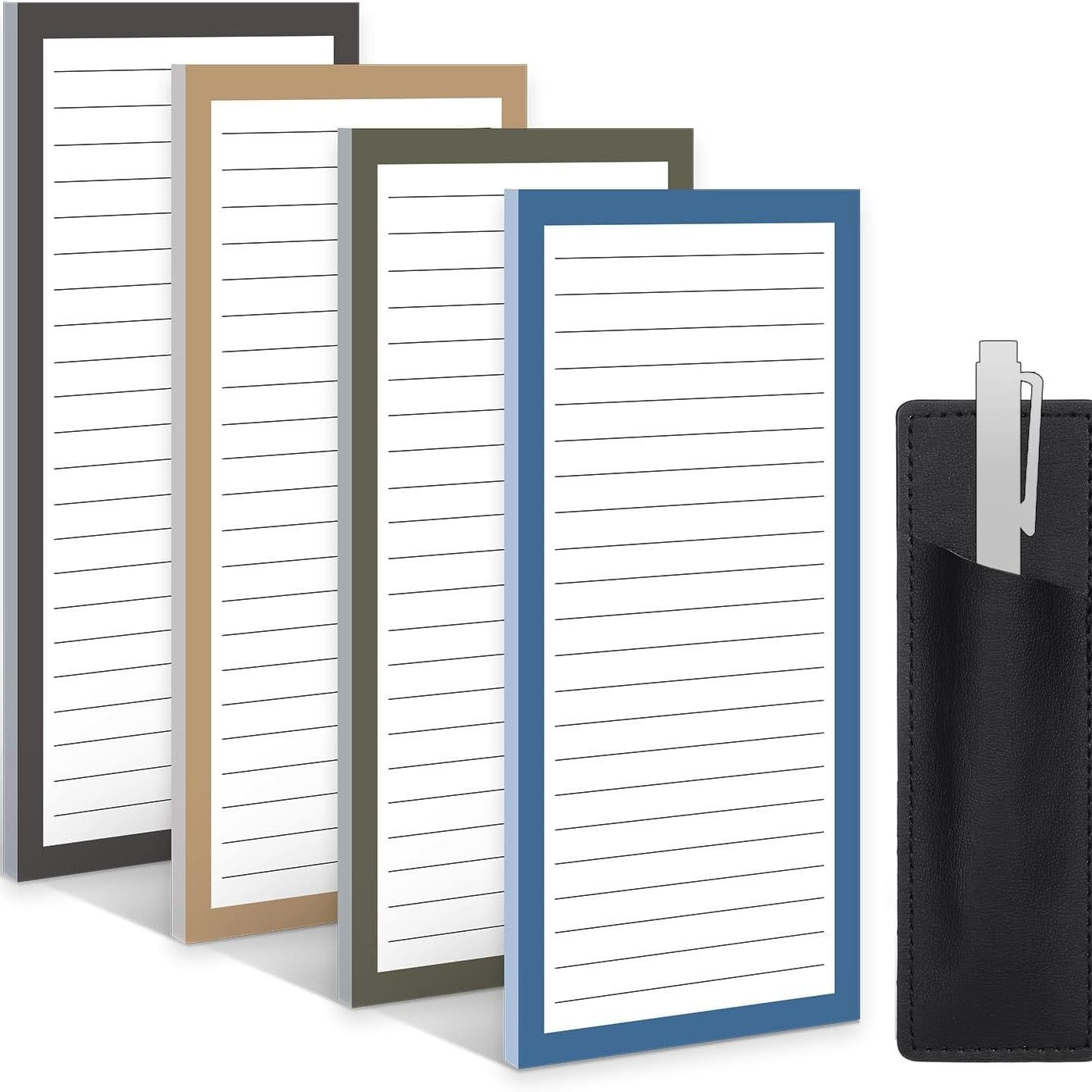 Magnetic Notepad Fridge - Grocery List - Memo Pad - To Do List - Writing Pad - Notebook - Magnetic Lists - Memo Pads - Weekly Planner - Desk Accessories - Neutral Colors - 4 Pieces