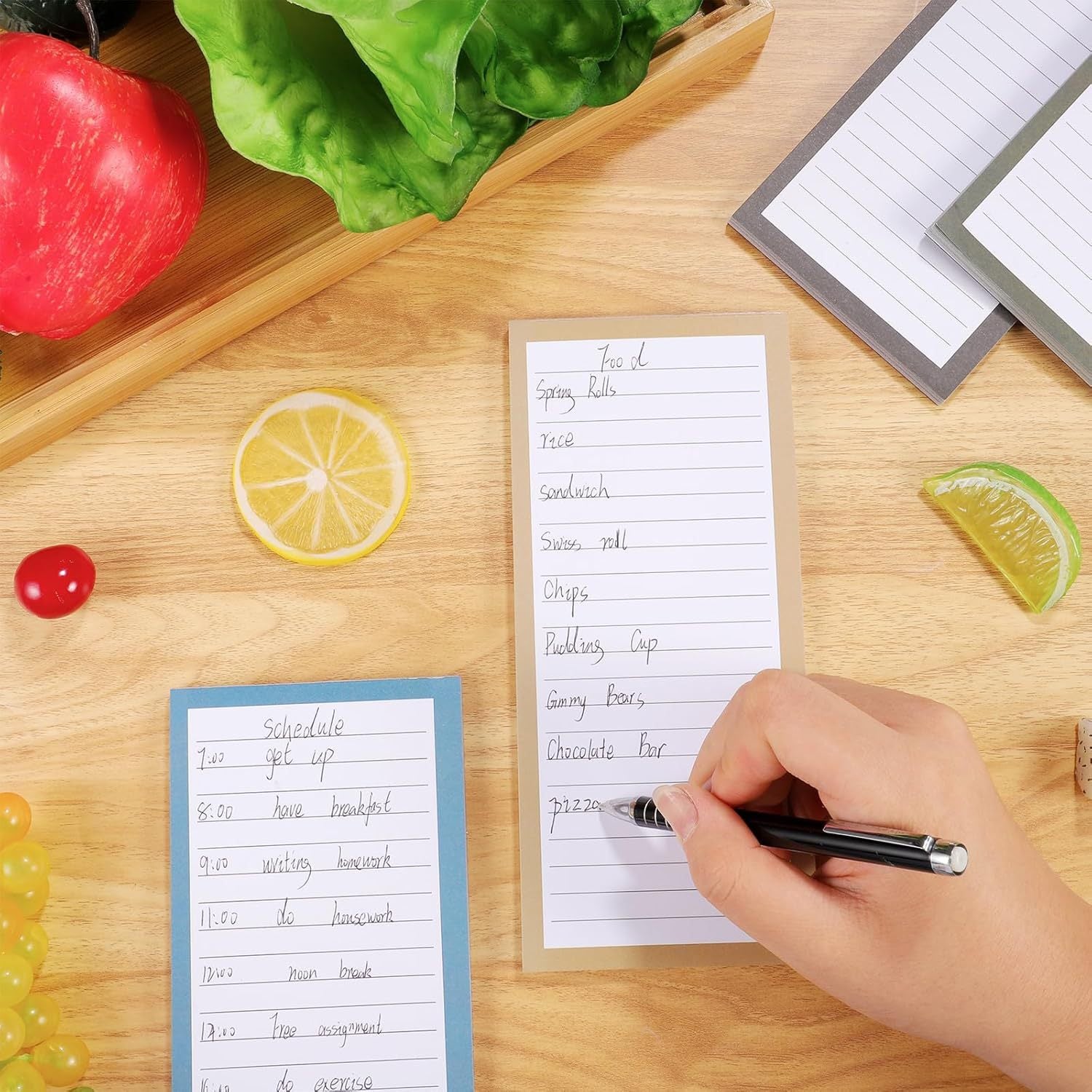 Magnetic Notepad Fridge - Grocery List - Memo Pad - To Do List - Writing Pad - Notebook - Magnetic Lists - Memo Pads - Weekly Planner - Desk Accessories - Neutral Colors - 4 Pieces