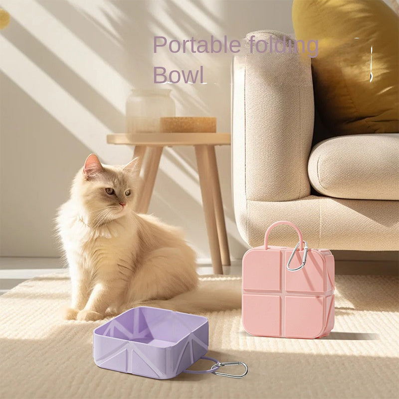 Foldable Dog Food Bowl - Dog Drinking Bowl - Dog Bowl - Travel Bowl - Water Bowl - Food Bowl - Dog Supplies - Hiking - Camping - On the Go - Silicone Bowl - Portable Food Bowl - Dog Accessories - Cat Food Bowl - Puppy - Pastel Mix - Pack of 5
