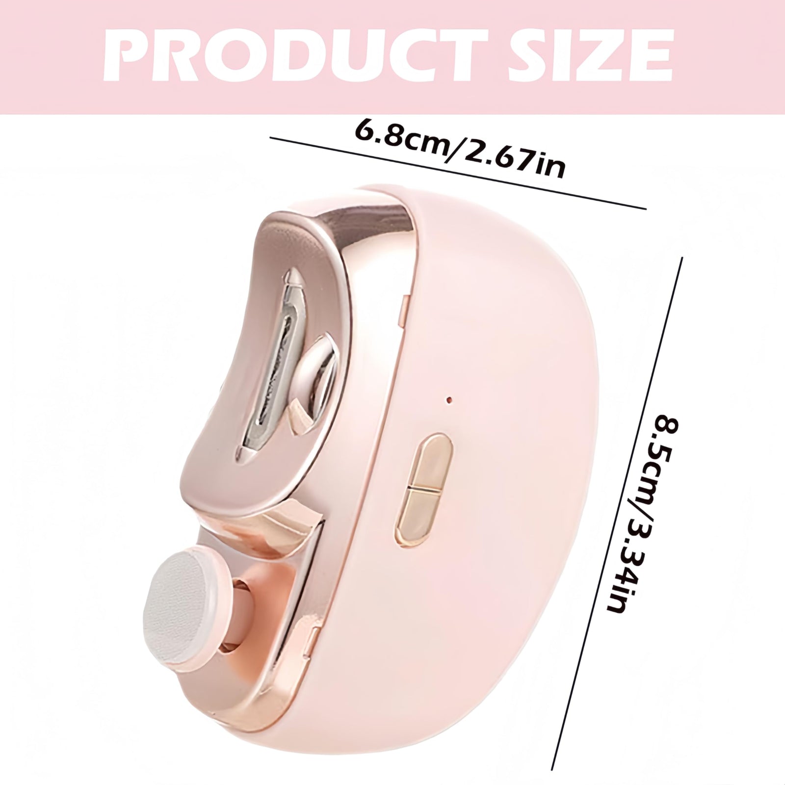 Electric Nail Clipper - Automatic Nail Trimmer - Manicure Set - Nail Care - Electric Nail File - Rechargeable - Nail Scissors - Hand Care - Nail Polishing - Nail Styling - Cordless - Purple - 1 Piece