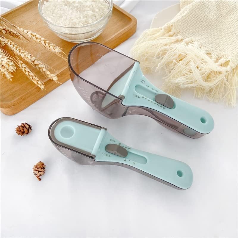 Measuring spoons - Measuring scoops - Adjustable measuring scoop - Measuring cup - Kitchen utensils - Baking utensils - Kitchen accessories - Teaspoon - Tablespoon - Coffee scoop - Dosing - Measuring - Baking utensils - Measuring spoon set - Blue - 3 piec