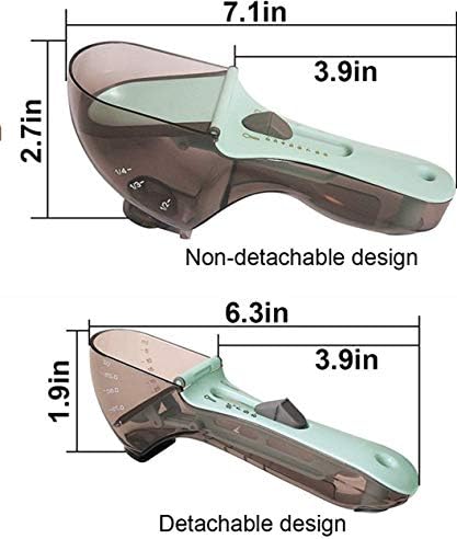 Measuring spoons - Measuring scoops - Adjustable measuring scoop - Measuring cup - Kitchen utensils - Baking utensils - Kitchen accessories - Teaspoon - Tablespoon - Coffee scoop - Dosing - Measuring - Baking utensils - Measuring spoon set - Blue - 3 piec