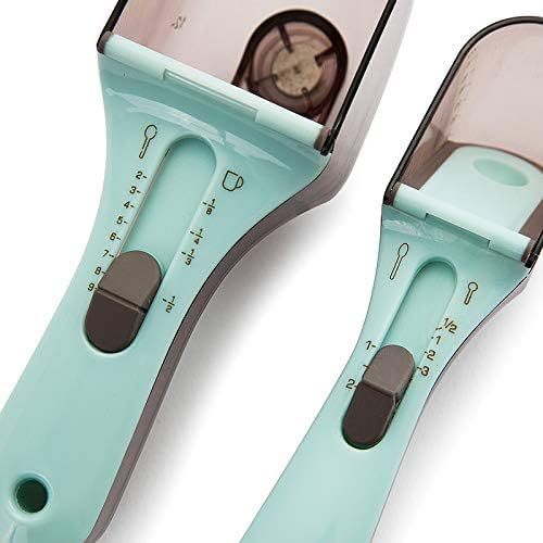 Measuring spoons - Measuring scoops - Adjustable measuring scoop - Measuring cup - Kitchen utensils - Baking utensils - Kitchen accessories - Teaspoon - Tablespoon - Coffee scoop - Dosing - Measuring - Baking utensils - Measuring spoon set - Blue - 3 piec