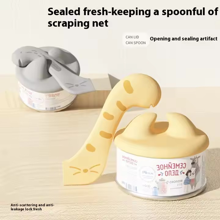 Can Lid - Keep-Fresh Lid - Cat Food Lid - Dog Food Lid - Silicone Lid - Cover Lid - Canned Food - Wet Food - Cans - Pet Supplies - Pet Accessories - Kitchen Utensils - Food Bowl Accessories - Multicolor - Pack of 3