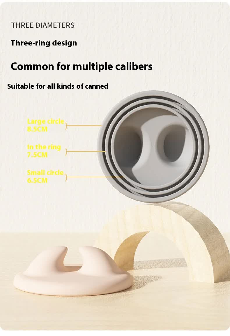 Can Lid - Keep-Fresh Lid - Cat Food Lid - Dog Food Lid - Silicone Lid - Cover Lid - Canned Food - Wet Food - Cans - Pet Supplies - Pet Accessories - Kitchen Utensils - Food Bowl Accessories - Multicolor - Pack of 3