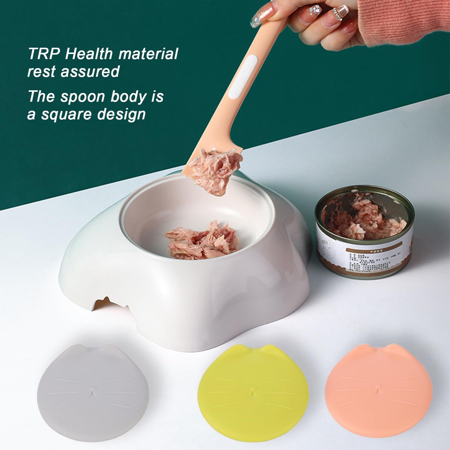 Can Lid - Keep-Fresh Lid - Cat Food Lid - Dog Food Lid - Silicone Lid - Cover Lid - Canned Food - Wet Food - Cans - Pet Supplies - Pet Accessories - Kitchen Utensils - Food Bowl Accessories - Multicolor - Pack of 3