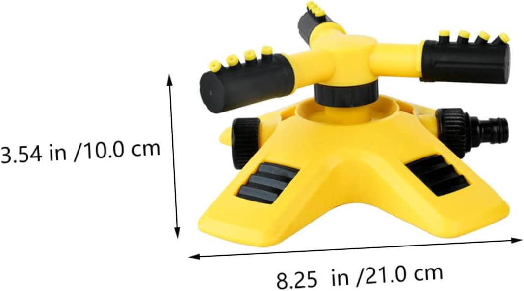 Garden Sprinkler - Lawn Sprinkler - Water Sprinkler - Garden Irrigation - Garden Sprinkler - Circular Sprinkler - Automatic Watering System - 360 Degree Rotation - Irrigation System - Garden Irrigation - Yellow and Black - 1 Piece