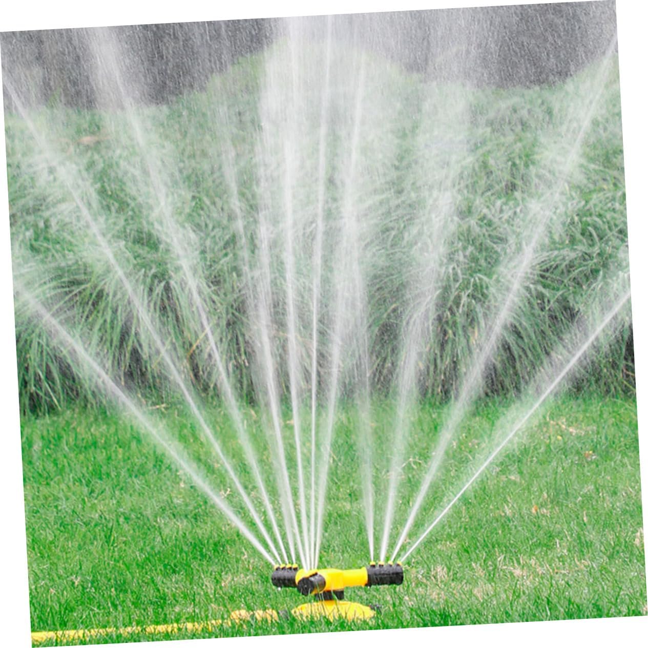 Garden Sprinkler - Lawn Sprinkler - Water Sprinkler - Garden Irrigation - Garden Sprinkler - Circular Sprinkler - Automatic Watering System - 360 Degree Rotation - Irrigation System - Garden Irrigation - Yellow and Black - 1 Piece