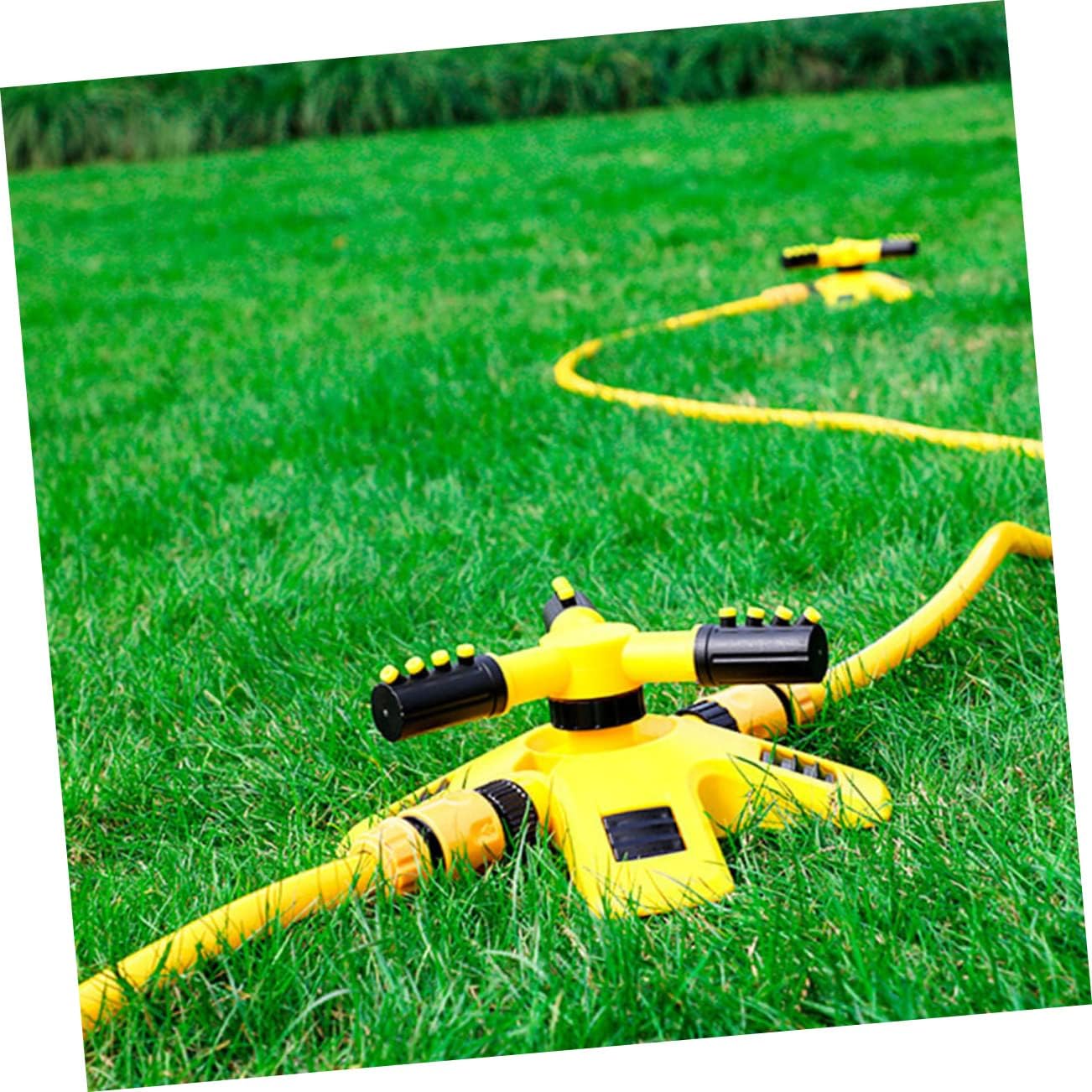 Garden Sprinkler - Lawn Sprinkler - Water Sprinkler - Garden Irrigation - Garden Sprinkler - Circular Sprinkler - Automatic Watering System - 360 Degree Rotation - Irrigation System - Garden Irrigation - Yellow and Black - 1 Piece