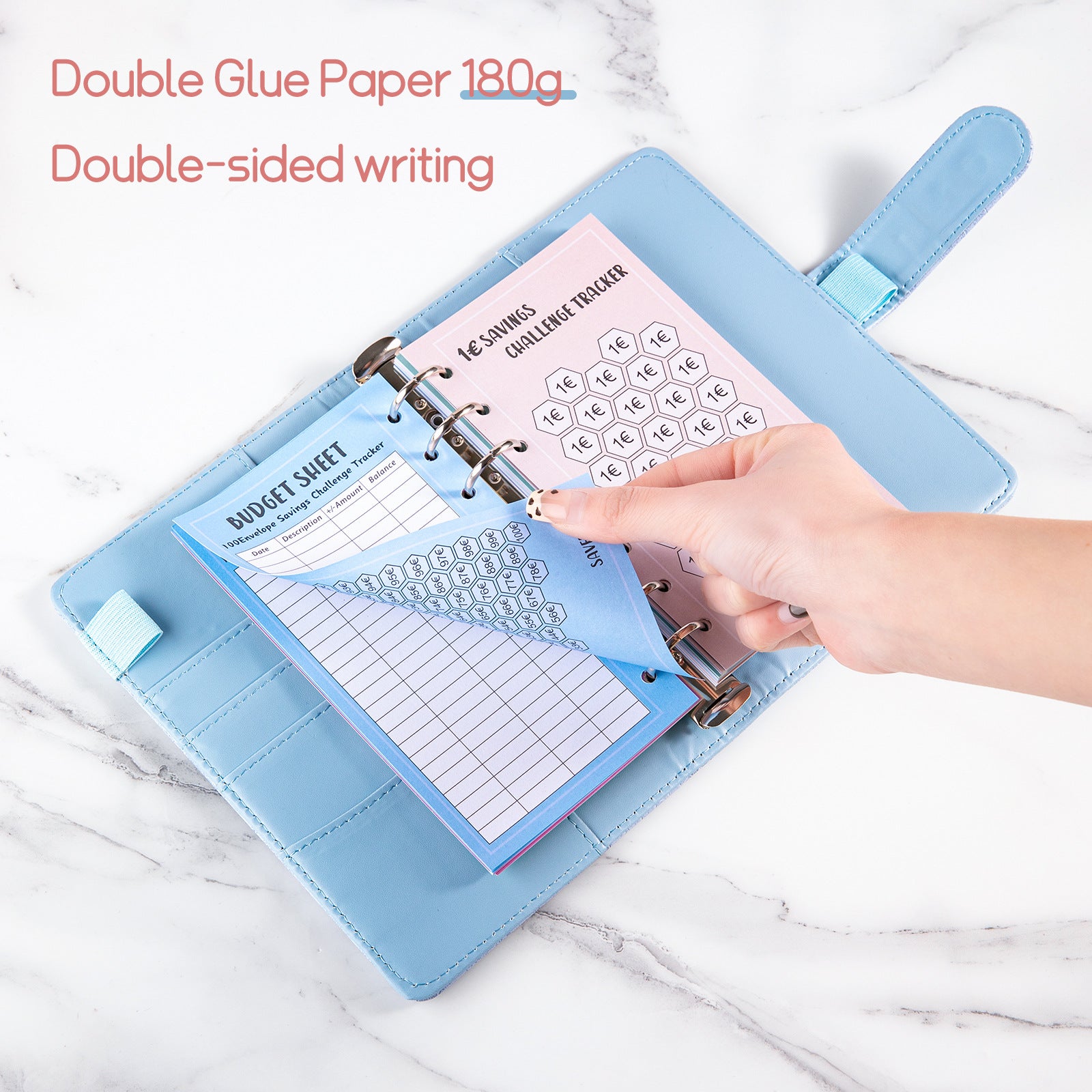 Savings Challenge - Budget Binder Refill A6 - Savings Challenge Tracker - Cash Stuffing Envelopes - Save Money - Financial Planner - Cash Book - Budget Planner - Euro Currency - Money Organizer - Goal Savings - Mix Colors - 48 Pieces