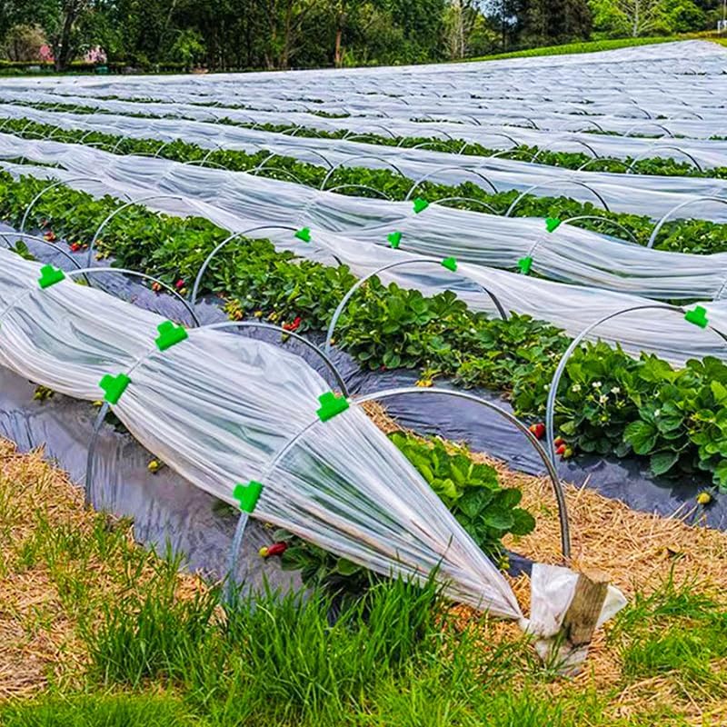 Greenhouse Clamps - Foil Clips - Pipe Clamps 11mm - Greenhouse Clips - Greenhouse Mounting - Tunnel Arch Clips - Vegetable Garden Accessories - Greenhouse - Fleece Cloth Holders - Bird Net Clamp - Insect Mesh Mounting - Garden Supplies - Plastic - Green -