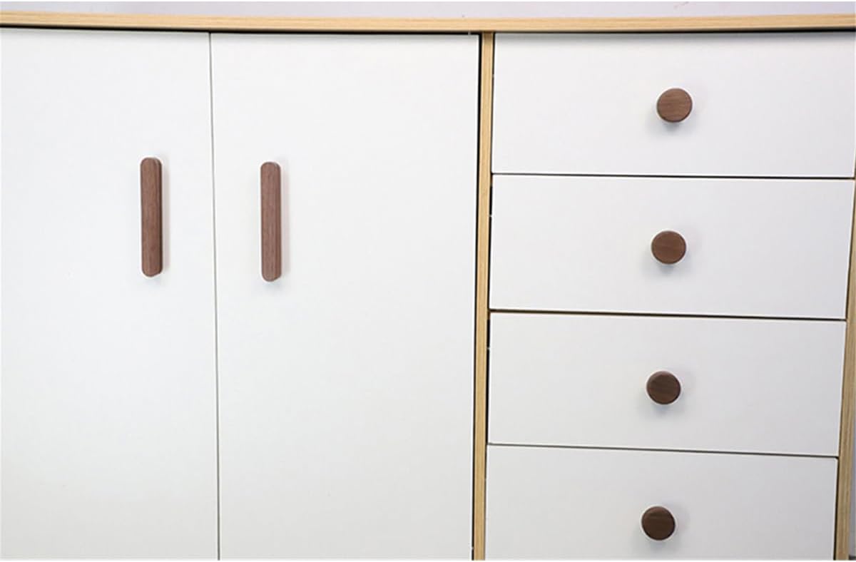 Furniture handles - Kitchen handles - Door handles - Cabinet handles - Drawer knobs - Furniture fittings - Kitchen fittings - Handles - Walnut - Wood - Wooden - Kitchen renovation - Modern - Black walnut - Bridge shape - Pitch 128mm - Walnut - Set of 4