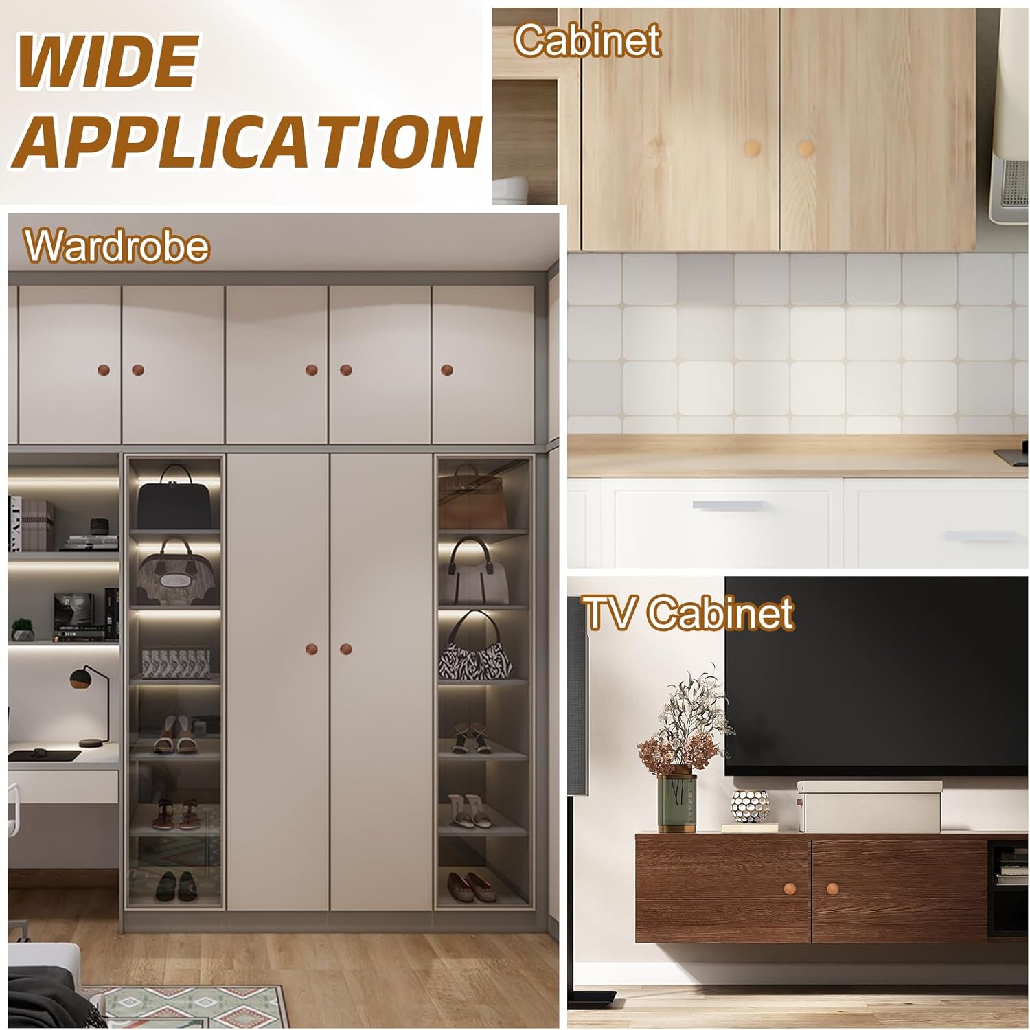 Furniture knobs - Drawer knobs - Cabinet knobs - Furniture handles - Kitchen handles - Door handles - Cabinet handles - Furniture fittings - Kitchen fittings - Handles - Beech wood - Wood - Wooden - Scandinavian - Round - Design - Natural - Beech - Set of