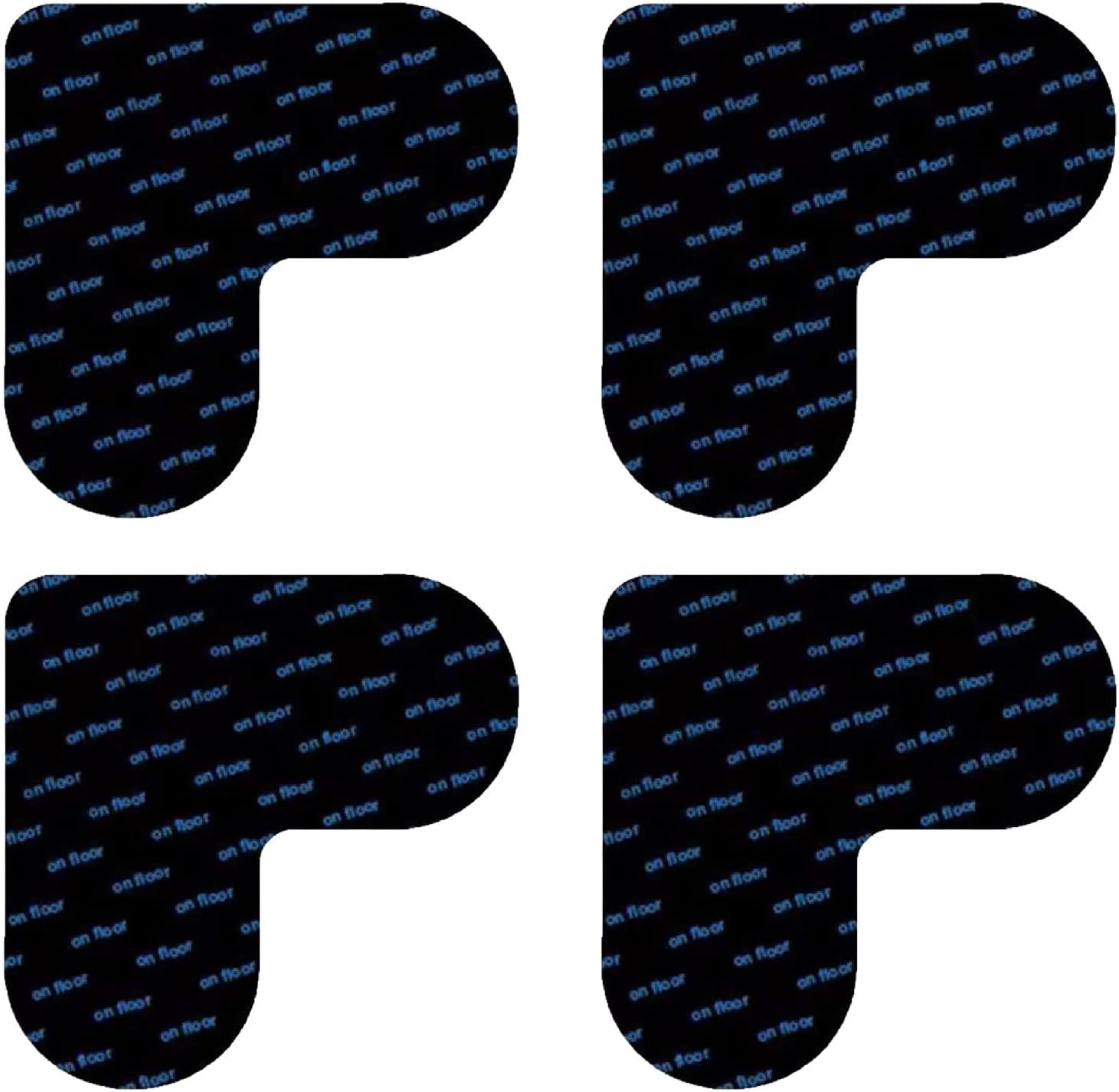 Carpet stoppers - Anti-slip mat - Rug grippers - Rug stopper - Anti-slip stickers - Rug fixer - Sofa cover stopper - Carpet undermat - Decorative grippers - Sofa gripper - Black - 4 Pieces