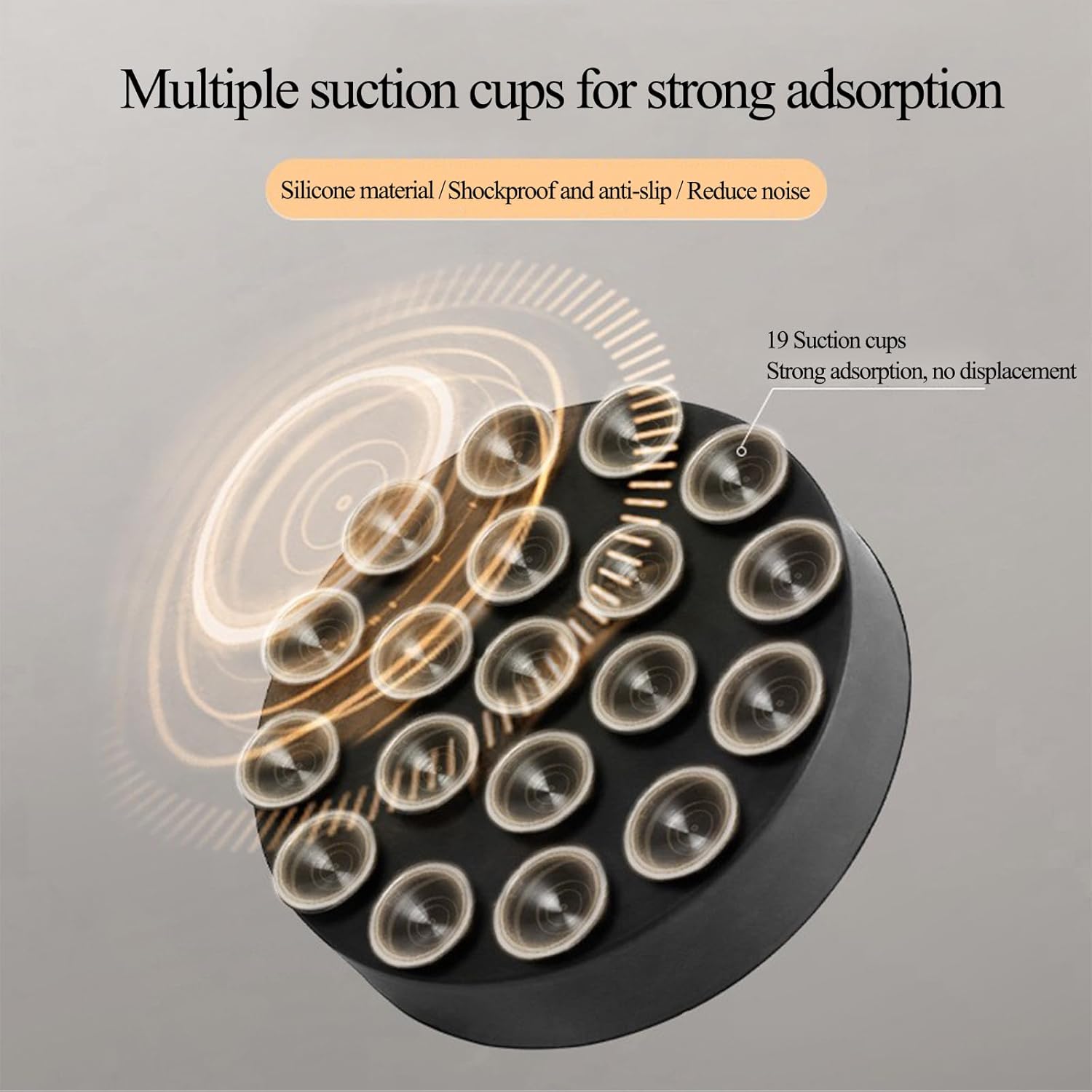 Washing machine vibration dampers - Washing machine feet - Anti-vibration pads - Appliance accessories - Sound dampener - Washing machine riser - Anti-slip mat - Dryer accessories - Vibration damper - Floor protection - Washing machine damper - Black - Pa