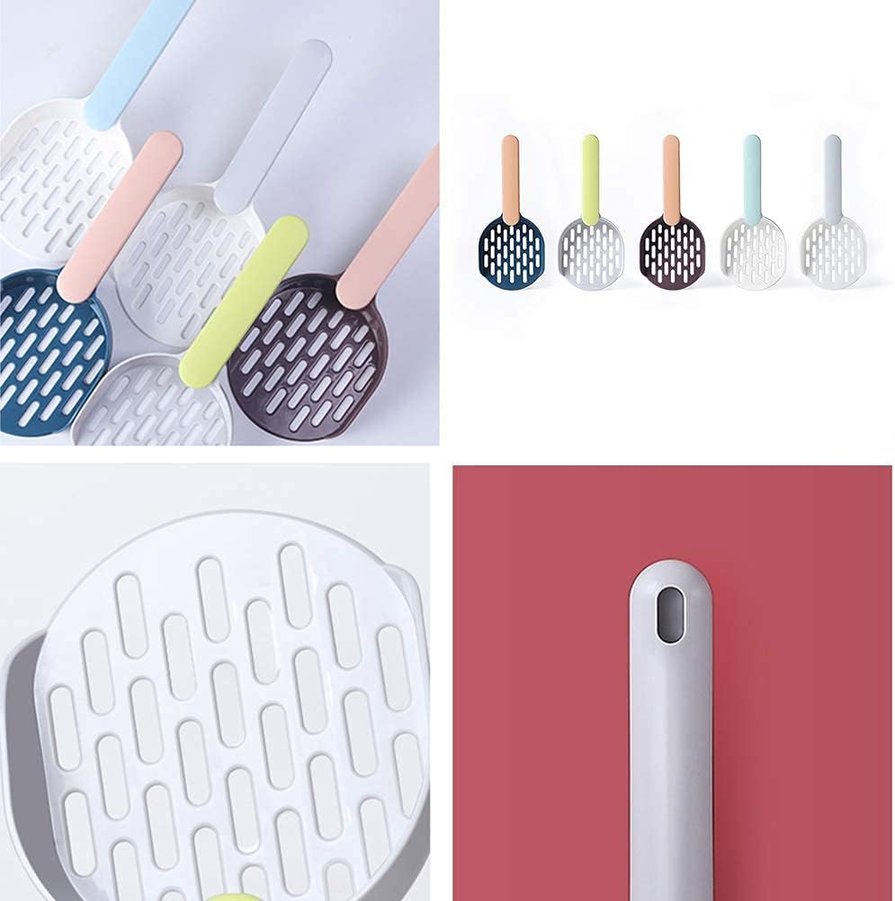 Cat Litter Scoop with Holder - Cat Litter Scoop - Cat Litter Sieve - Cat Litter Accessories - Cat Toilet Scoop - Feces Scoop - Pet Supplies - Cat Litter Care - Cat Litter Sieve Scoop - Dark Blue - 1 Piece