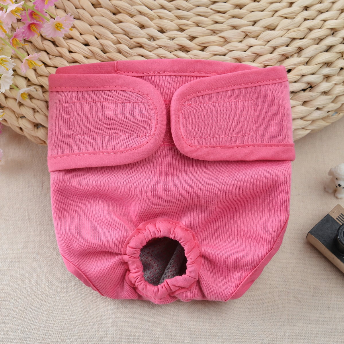 Comfortable Dog Underwear Dog Diapers Pants Male Female to Put On/Off Breathable Physiological Pants Reusable Sanitary Panties for Small to Large Dogs Pet (1pcs, Pink, XL) XL Black