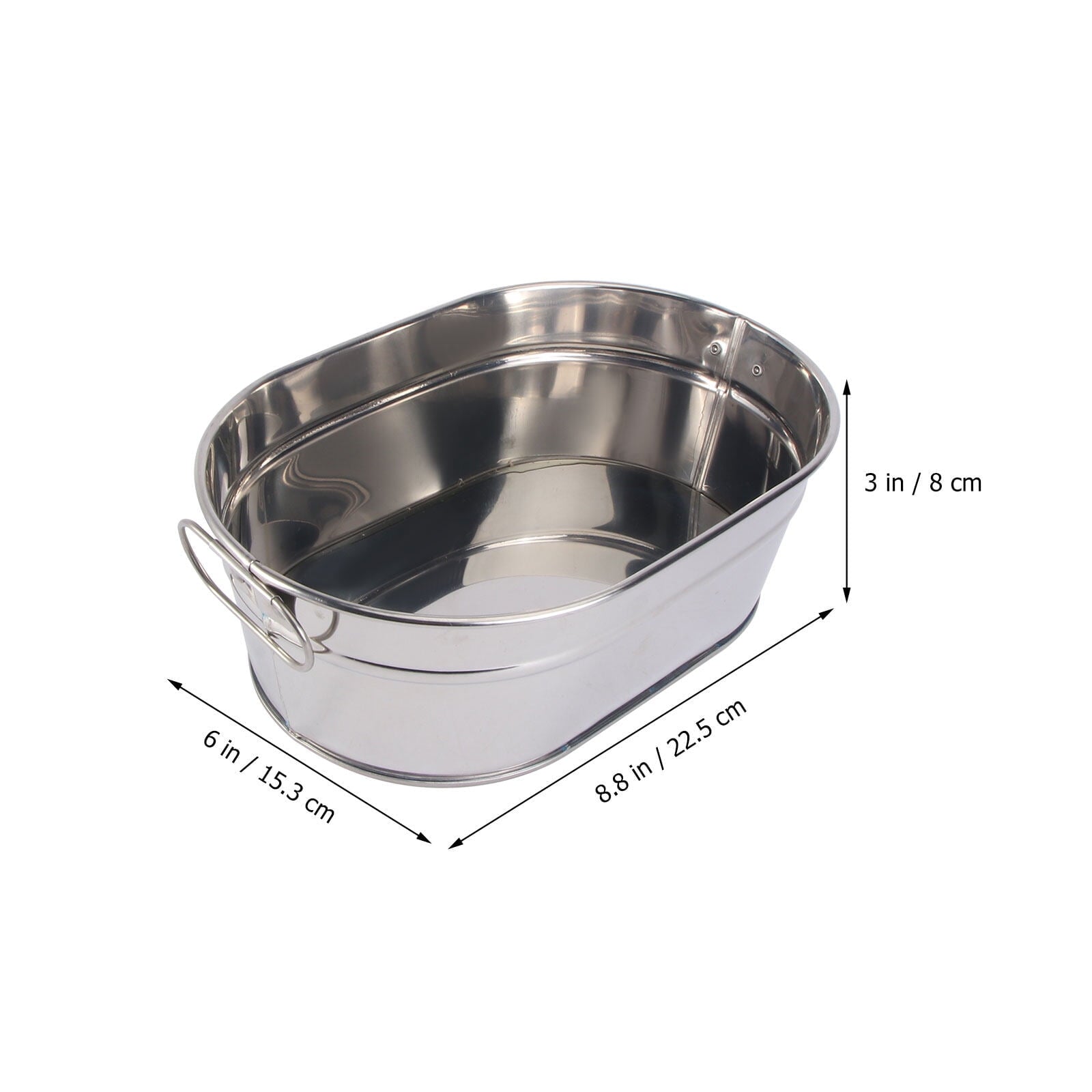 HOOWIFFY Large Capacity Stainless Steel Seafood Bucket for Serving Seafood in Restaurants and Home Tableware 1 Piece