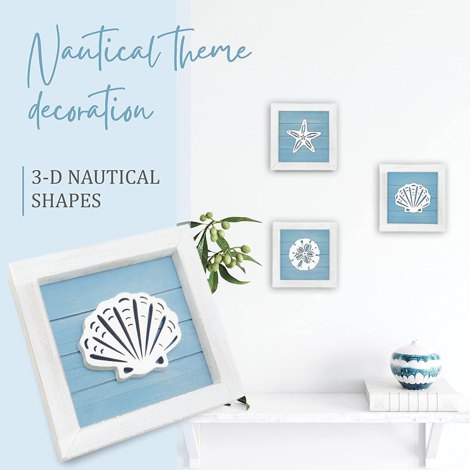 Nautical Theme Bathroom Sign - Decorative Hanging Plaque for Bathroom