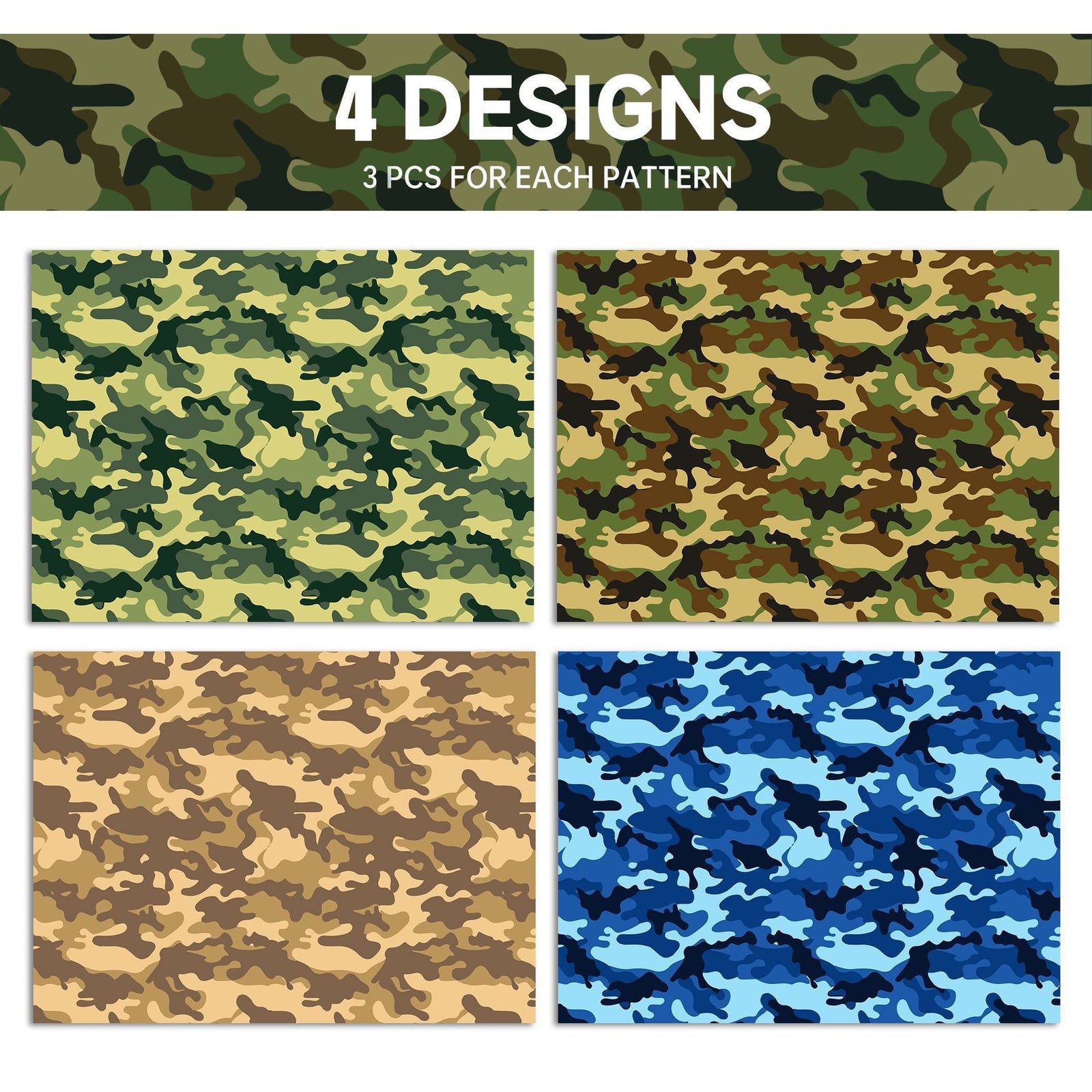 Wrapping Paper - Style WZ021 (12-Sheet Set)