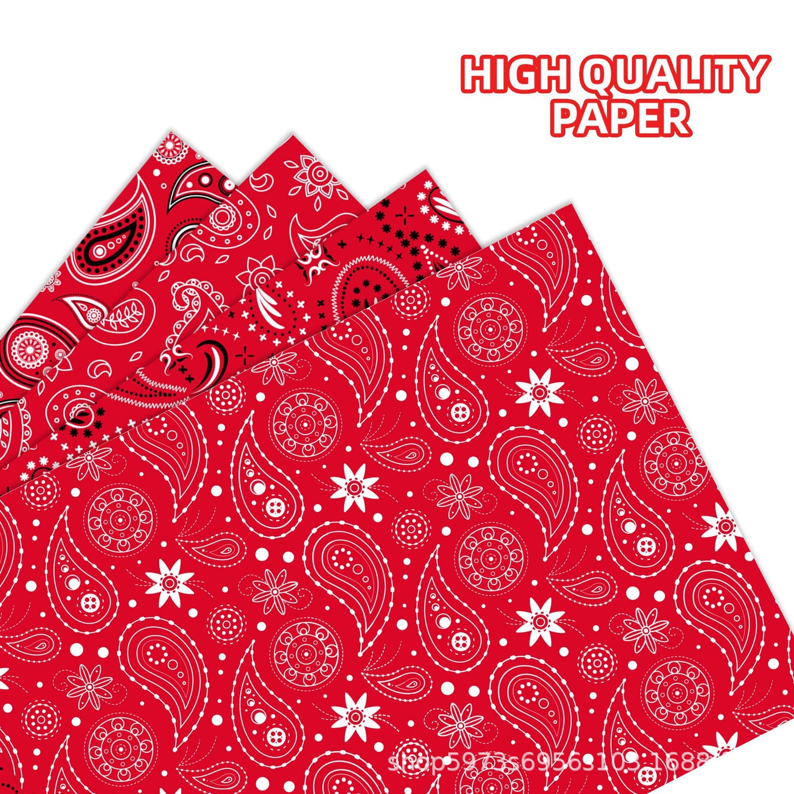 Gift Box Decorative Wrapping Paper - Style WZ003 (12-Sheet Set)