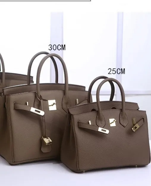 2025- Euro-american Elegant Crocodile Leather Handbag Bag - Birkin 25,violet ,palladium Hardware