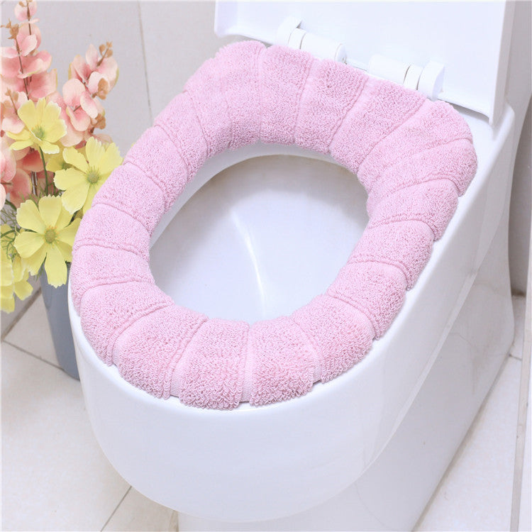4-Piece Toilet Seat Cover Set - Soft, Warm & Non-Slip Bathroom Accessories