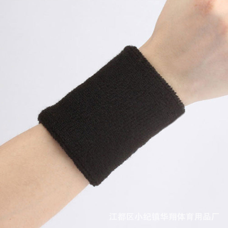 6pcs sports wrist guards, sweat-absorbing towel wrist guards, basketball fitness wrist guards, anti-sprain wrist guards (black)