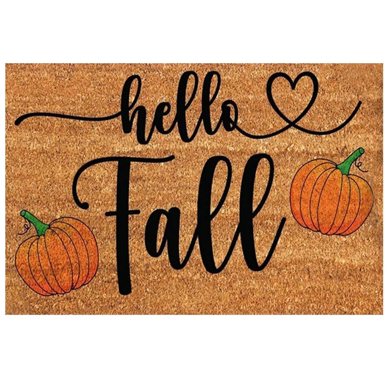 Pumpkin Shaped Area Rug - Cute Fall Decorative Floor Mat